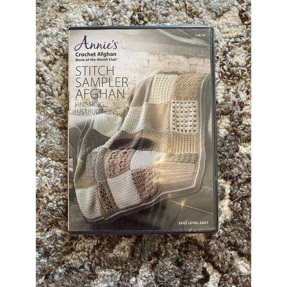 Annie's Crochet Afghan Block Month Club Stitch Sampler 7 DVD NEW Partial Set - Picture 5 of 6